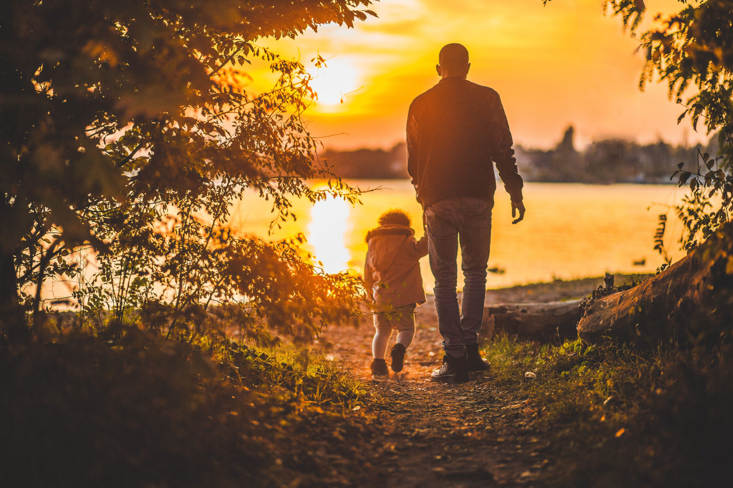 father daughter sunset