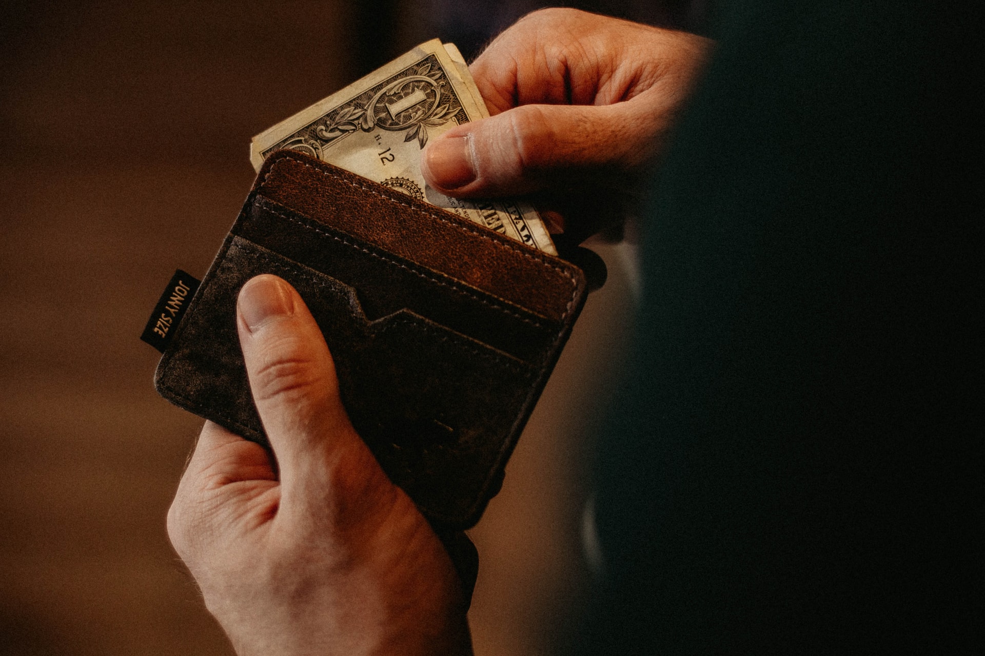 A wallet with cash