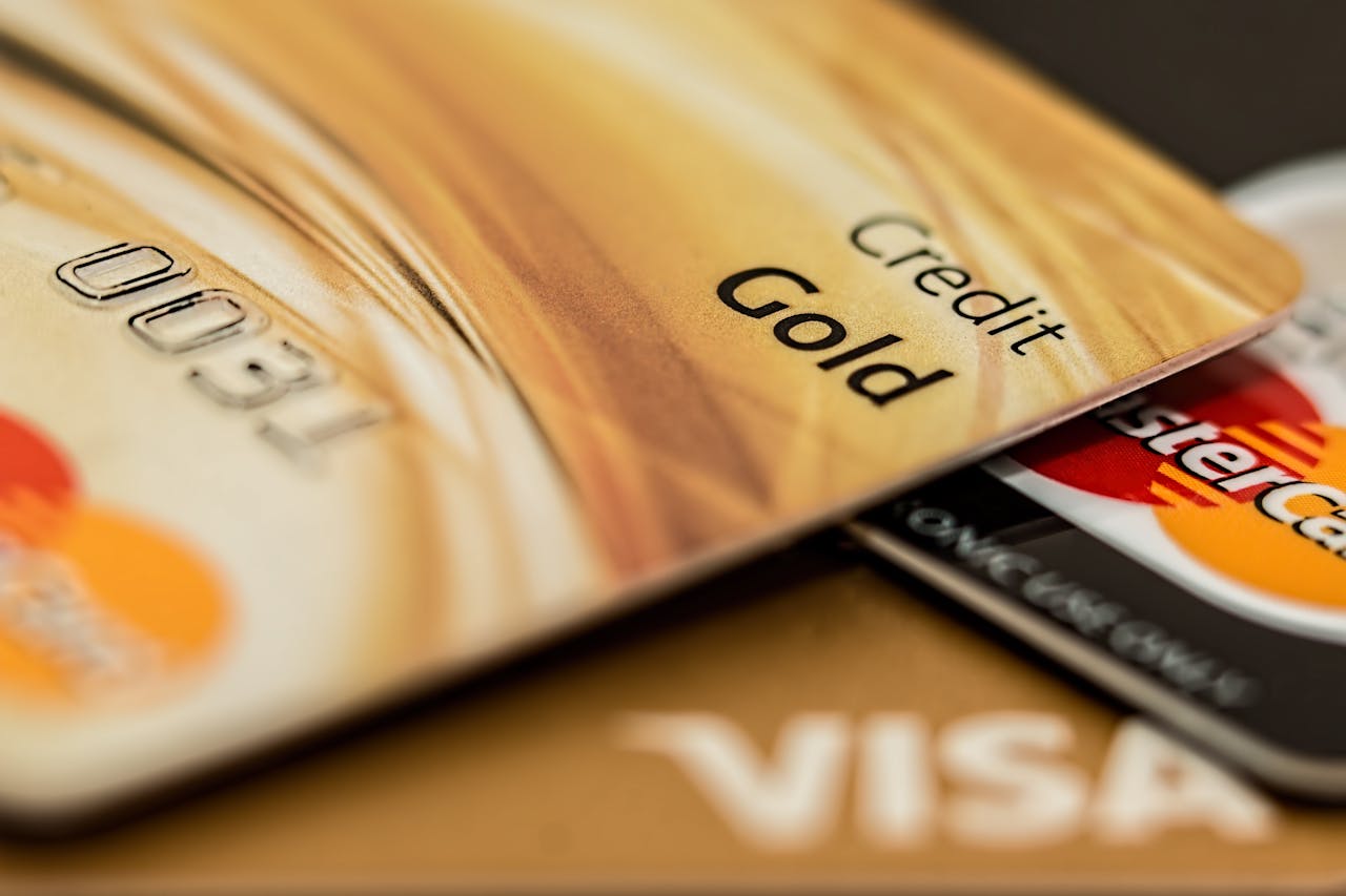 most popular gold credit cards layed out