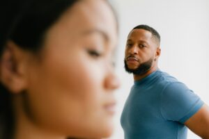 two people in a photo displaying disagreement